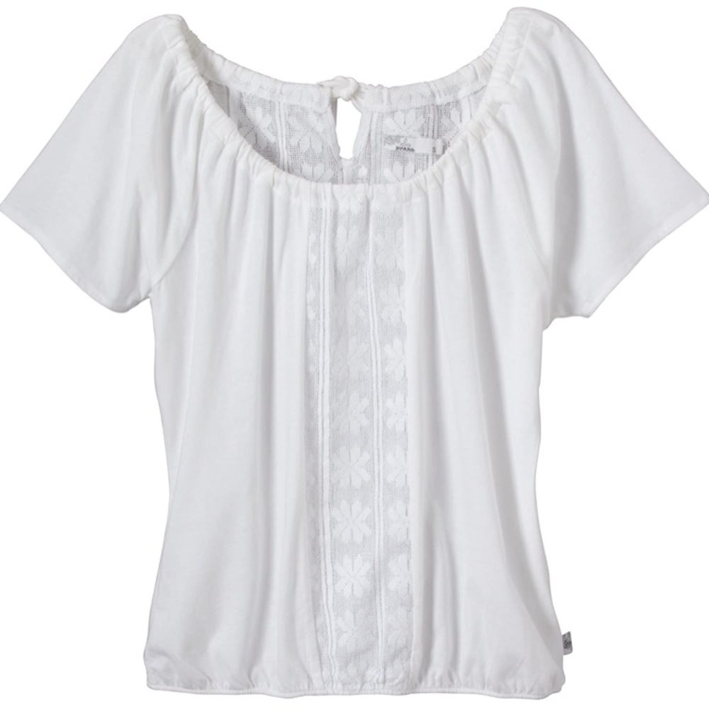 Prana Jana Floral Lace Top Short Sleeve - Picture 9 of 10